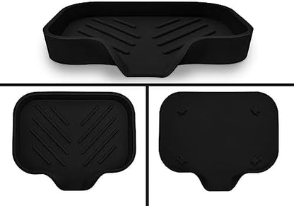 2 PCS Premium Black Self-Draining Soap Bar Holder - Elegant Soap Dish for Shower & Bathroom Use - Versatile Soap Dishes for Bar Soap - Durable Soap Holder & Bathroom Soap Dish Solution