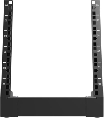 QiaoYoubang 6U Small Desktop Network Rack, 10 inch Mini Open Frame Desktop