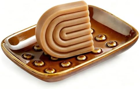 Miamolo Soap Dish for Shower, Soap Holder with Raised Pattern Keep Soap Dry