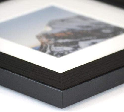 Frame It Easy 33 x 6 Black Grain Wood Frame