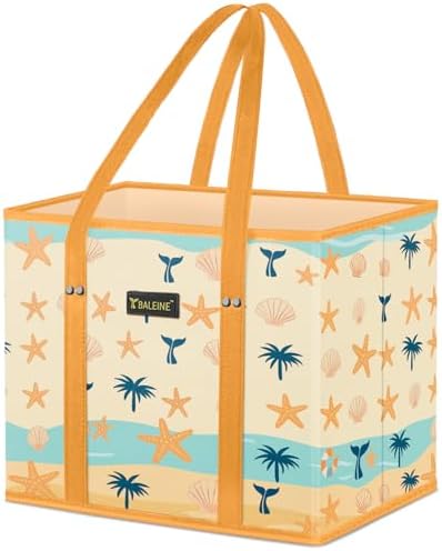 BALEINE 1PK Reusable Grocery Bags, Heavy Duty Shopping Tote Bag