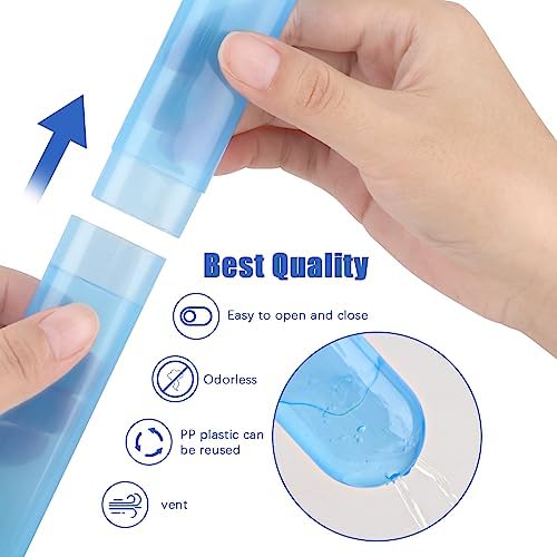 Hooqict 4 Pack Toothbrush Cases Travel Toothbrush Holder Portable Toothbrush Container Plastic Protector Cover Case for Traveling, Camping, Home, School, Business