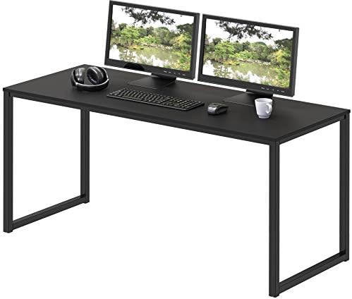 SHW Mission 48-Inch Home Office Computer Desk, Black