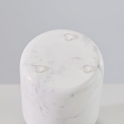Natural White Marble Toothbrush Holder for Bathroom, Mordern Organic White Marble Toothbrush Cup, Luxury Texture Razor Holder, Razor Organizer for Dressing Table, Countertop, Hotel