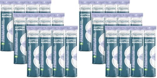 Cliganic Premium Cotton Rounds for Face, Makeup Remover Pads, 2400 Count