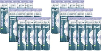 Cliganic Premium Cotton Rounds for Face, Makeup Remover Pads, 2400 Count