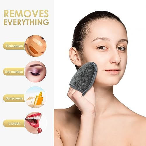 SINLAND Reusable Makeup Remover Pads Grey 6 Pack