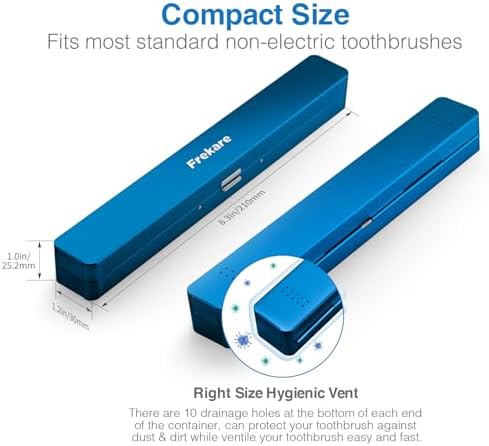 Toothbrush Travel Case Aluminum, Manual Tooth Brush Holder for Traveling