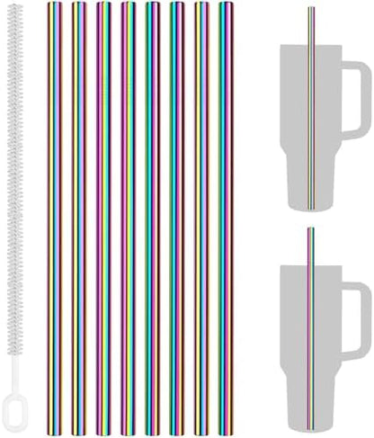 Tomorotec 8PCS Stainless Steel Straws Fit for 40oz Stanley Tumblers