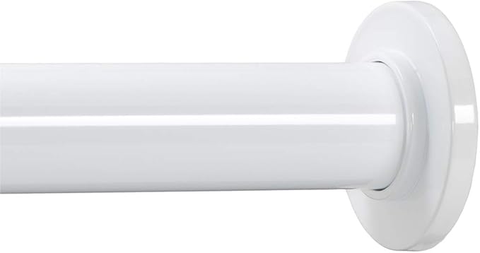 Ivilon Tension Curtain Rod - Spring Tension Rod for Windows or Shower, 54 to 90 Inch. White