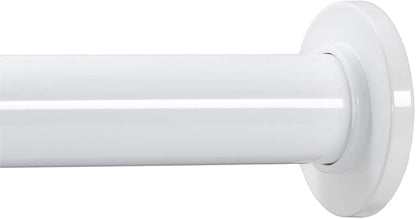 Ivilon Tension Curtain Rod - Spring Tension Rod for Windows or Shower, 54 to 90 Inch. White