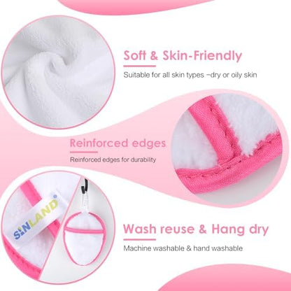 SINLAND Reusable Makeup Remover Pads White 6 Pack