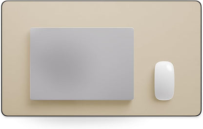 Jotsome Leather Desk Pad Mat, Non-Slip Desk Blotter Pad - Desk Protector for Office, Home, Laptop, and Desktop, Gift for The Holidays or Christmas (Beige, 24" x 14")