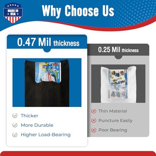 Fuxury 6000 (6K) Count Plastic T-shirt Bags Black 11.5" x 6.5" x 21", Grocery, Trash, Take Out, To Go, Restaurants, Retail Shopping Bags in Bulk for Small Business
