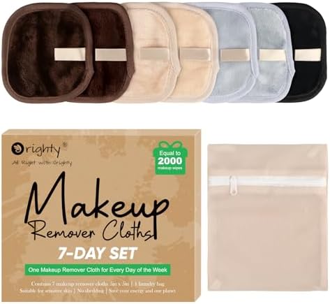 Orighty Makeup Remover Cloths 7-Day Set, Makeup Remover Pads