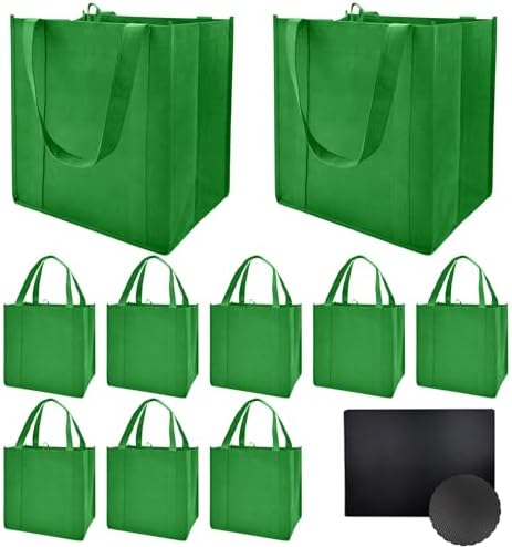 10 pack Reusable Grocery Bags,Thick Bottom-Shopping Bag for Groceries