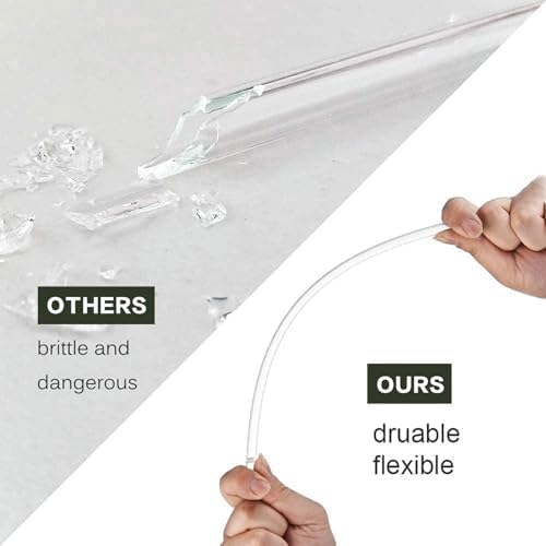 Replacement Straw Compatible with Stanley 14 oz 20 oz Cup Tumbler, 6 Pack Reusable Straw with Cleaning Brush, Plastic, Clear