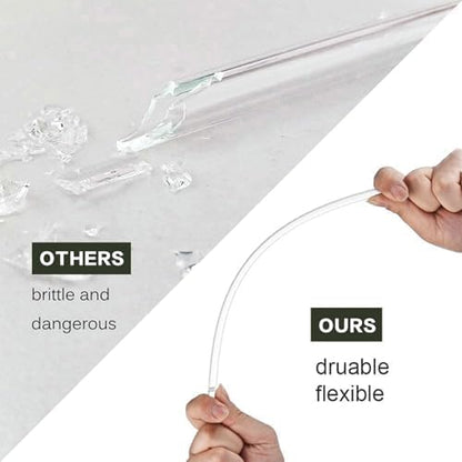 Replacement Straw Compatible with Stanley 14 oz 20 oz Cup Tumbler, 6 Pack Reusable Straw with Cleaning Brush, Plastic, Clear