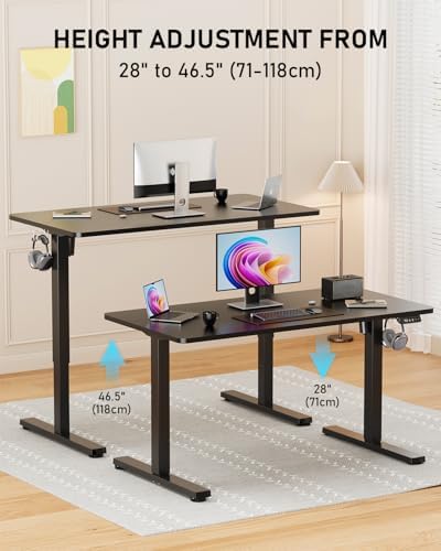 40" Small Electric Standing Desk Adjustable Height for Home Office