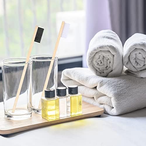 Vesici 400 Pcs Bamboo Toothbrushes Bulk, Black, White