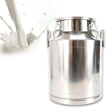 Stainless Steel Milk Can Heavy Duty Milk Jug Milk Bucket Water Jug Ice Bucket Wine Pail Bucket Bottle Tote Jug with Sealed Lid Liquid Storage (50L)