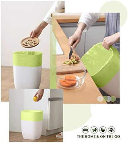 FORID 2.6 Gallon Compostable Garbage Bags, 150 Count, 5 Rolls – Green, Small, Durable, Thick, Unscented Trash Bags, 10 Liter - For Kitchen, Bathroom, Home, Office