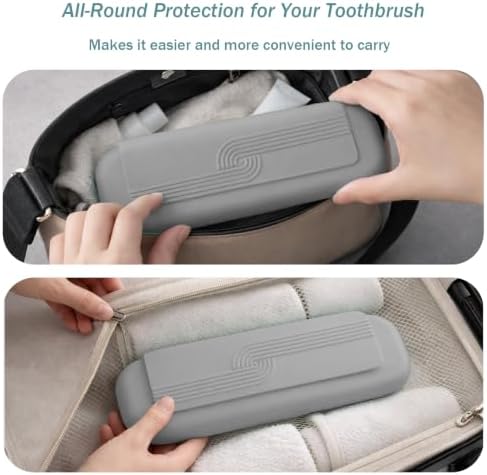 Silicone Toothbrush Travel Case, Pro Large Toothbrush Cover for Traveling