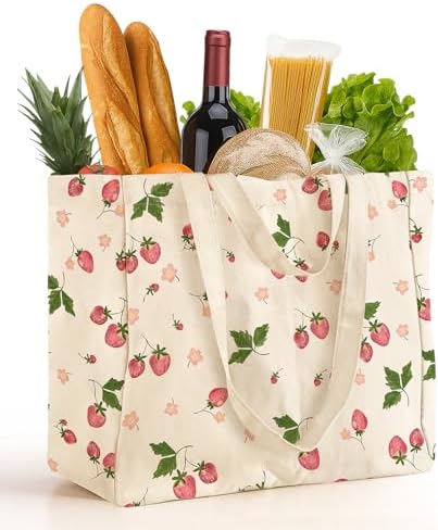 Miss Adola Cute Extra Large Canvas Grocery Tote Bag