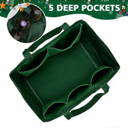Christmas Canvas Tote Bags with Handles, Large Merry Christmas Shopping Bag