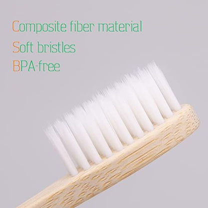 Virgin Forest Bamboo Toothbrushes 8pk, Soft BPA Free Adults Kids