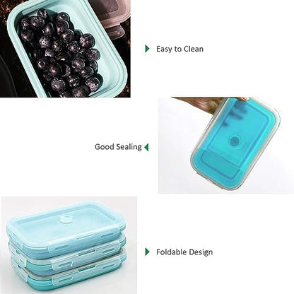 Alimat PluS 40.5oz Collapsible Silicone Food Storage Containers 4 Pack