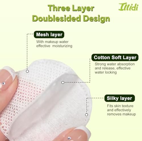 Boxed 100% Cotton Rounds for Face (150), Dual-Texture, Soft, Lint-Free Makeup Remover Pads, Hypoallergenic, Highly Absorbent