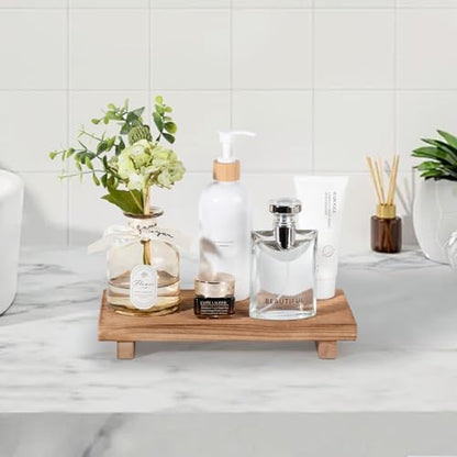 Bathroom Tray Farmhouse Decor Kitchen Soap Holder, 11" * 5.5" Brown