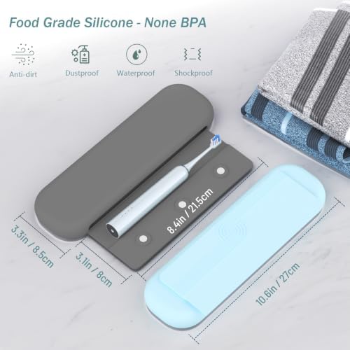 Silicone Toothbrush Travel Case, Pro Large Toothbrush Cover for Traveling