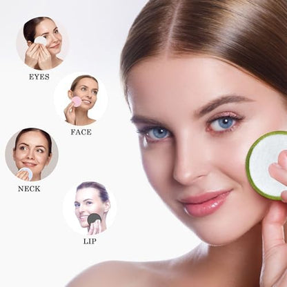 Chloven Reusable Cotton Rounds 30 Pack Washable Bamboo Makeup Remover Pads