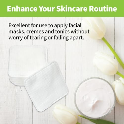 ForPro Pure & Simple XL Facial Pads, 60ct, 3"x3", Vegan & Cruelty-Free