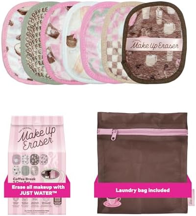The Original MakeUp Eraser 7-Day Set, Erase All Makeup with Just Water, Including Waterproof Mascara, Eyeliner, Foundation, Lipstick, Sunscreen, and More! Coffee Break, 7ct.
