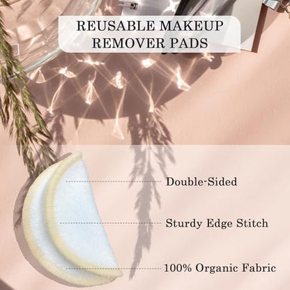 Reusable Makeup Remover Pads, 30 Packs Reusable Cotton Rounds
