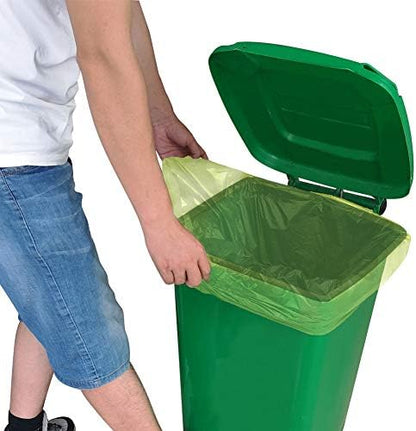 13-15 Gallon Trash Bags Plant Based Garbage Bags Recycling Unscented Tall Kitchen Trash Bags for Kitchen, Yard, Lawn,Office(75 Counts, Green)