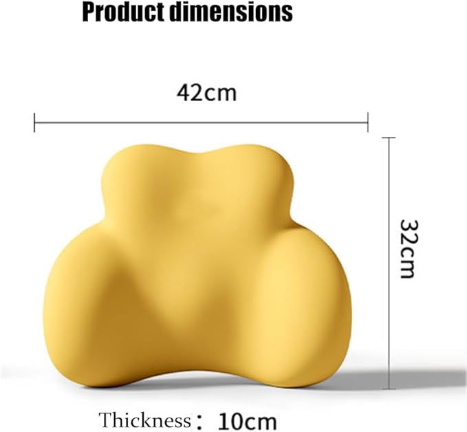 Car Lumbar Support Pillow for Peugeot 5008 II 2017-2023 2024 2025 2026 Memory Foam Back Support Cushion Breathable Car Seat Lumbar Pad Accessories,Dark Gray