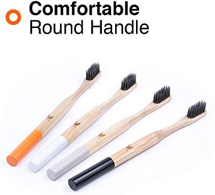 Bamboo Toothbrush with Soft Bristles and Tongue Scraper