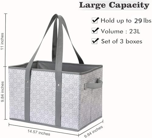 Reusable Grocery Bags 6 Pack, Foldable & Water Resistant Shopping Bags