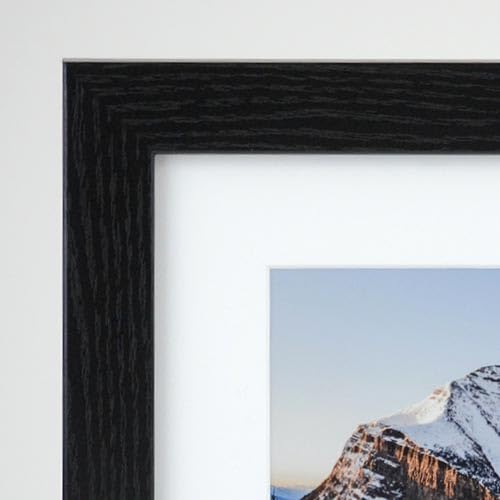 Frame It Easy 33 x 10 Black Grain Wood Frame