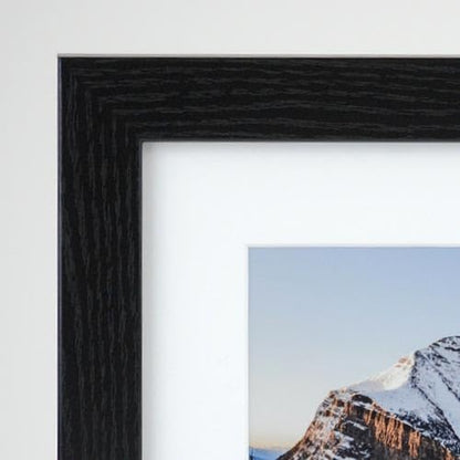 Frame It Easy 33 x 10 Black Grain Wood Frame