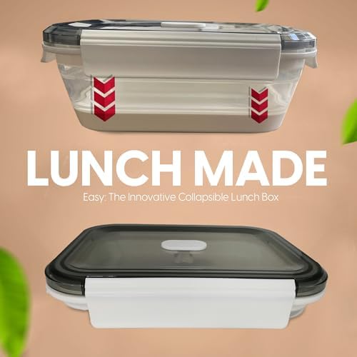 A MILLI Collapsible Food Storage Containers with Lids, 2 Pack Large Silicone Bowls 27oz & 40oz, Leakproof Airtight Foldable Lunch Box, BPA Free Microwave Freezer Dishwasher Safe, Camping RV Meal Prep