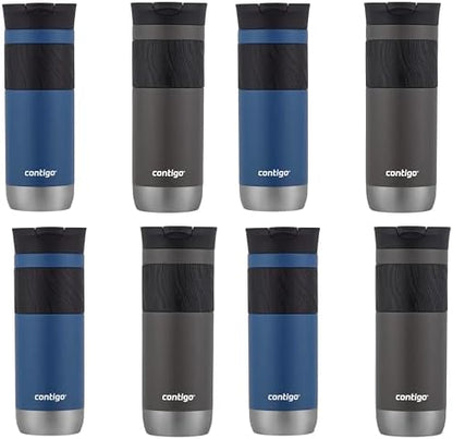 Contigo Byron Travel Mug, Vacuum-Insulated Stainless Steel, 20oz | Leak-Proof Lid | BPA-Free | Sake & Blue Corn | Pack of 8