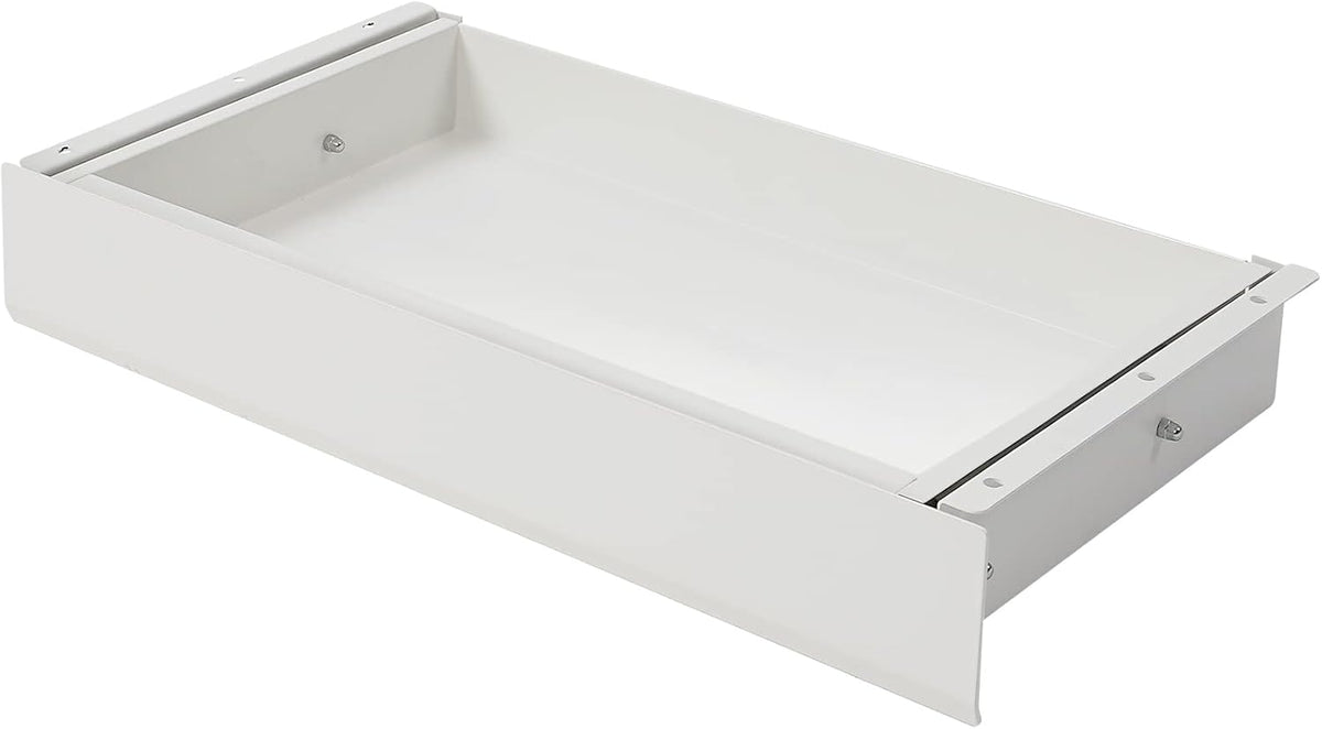 FLEXISPOT Under Desk Drawer 17.7in Wide Pull-Out Drawer for Storage Slide-out Under Desk Organizer for Office Home(L, White)