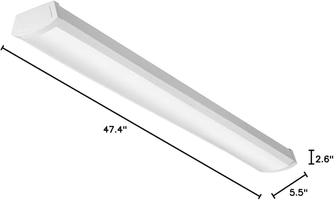 Lithonia Lighting 4 Foot LED Light Fixture, Low-Profile LED Wraparound Flush