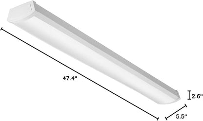 Lithonia Lighting 4 Foot LED Light Fixture, Low-Profile LED Wraparound Flush