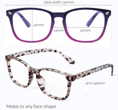 livho High Tech Blue Light Glasses - Advanced Blue Light Blocking Computer Glasses - Screen Fatigue & UV Protection